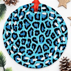 Paper-blue-tiger Round Filigree Ornament (two Sides) by nateshop