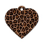 Paper-dark-tiger Dog Tag Heart (Two Sides) Front