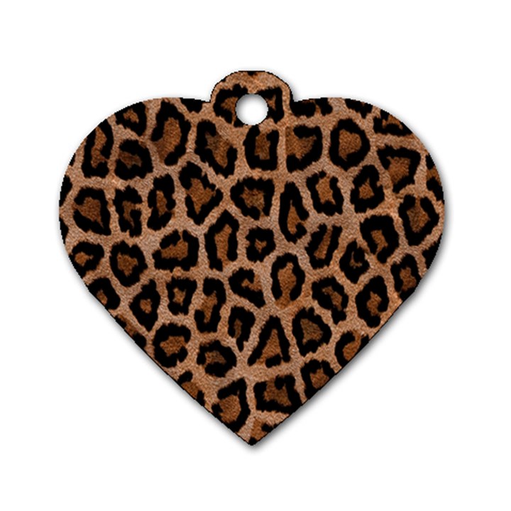 Paper-dark-tiger Dog Tag Heart (Two Sides)