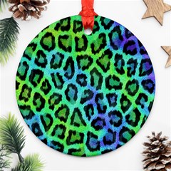 Paper-green-tiger Ornament (round) by nateshop