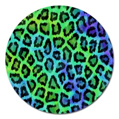 Paper-green-tiger Magnet 5  (round) by nateshop