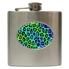 Paper-green-tiger Hip Flask (6 Oz) by nateshop