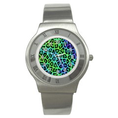 Paper-green-tiger Stainless Steel Watch by nateshop