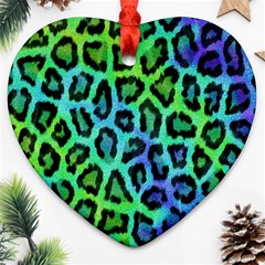 Paper-green-tiger Heart Ornament (two Sides) by nateshop