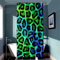 Paper-green-tiger Shower Curtain 36  X 72  (stall)  by nateshop