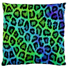 Paper-green-tiger Large Cushion Case (two Sides)