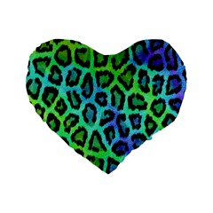 Paper-green-tiger Standard 16  Premium Heart Shape Cushions by nateshop