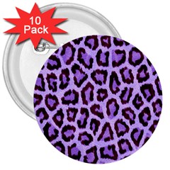 Paper-purple-tiger 3  Buttons (10 Pack)  by nateshop