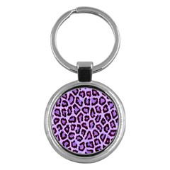 Paper-purple-tiger Key Chain (round) by nateshop