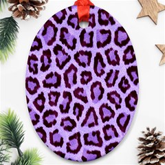 Paper-purple-tiger Oval Ornament (two Sides)