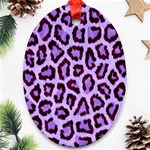 Paper-purple-tiger Oval Ornament (Two Sides) Back