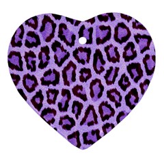 Paper-purple-tiger Heart Ornament (two Sides) by nateshop