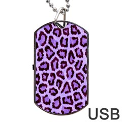 Paper-purple-tiger Dog Tag Usb Flash (one Side) by nateshop