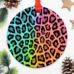 Paper-ranbow-tiger Ornament (round) by nateshop