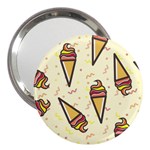 Pattern-ice 3  Handbag Mirrors Front