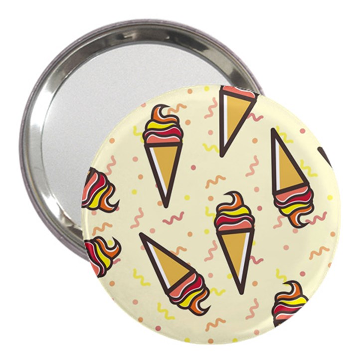 Pattern-ice 3  Handbag Mirrors