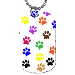 Pawprints Dog Tag (One Side)