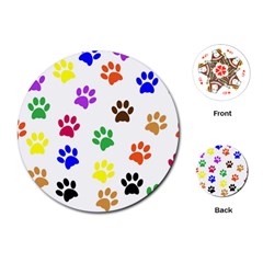 Pawprints Playing Cards Single Design (Round)