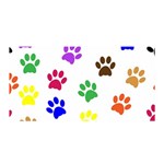 Pawprints Satin Wrap 35  x 70  Front