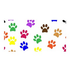 Pawprints Satin Wrap 35  X 70 