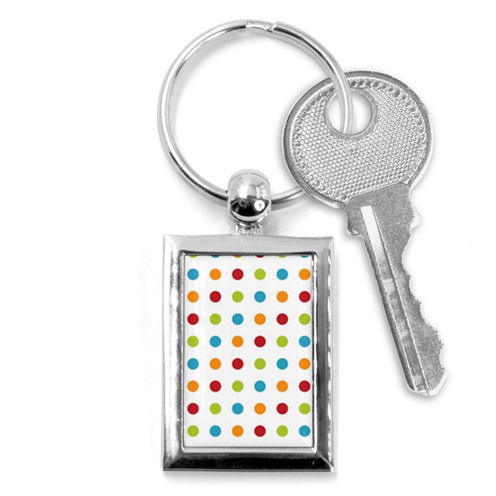 Polka-dots Key Chain (Rectangle)