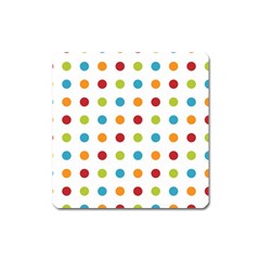 Polka-dots Square Magnet by nateshop