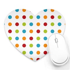 Polka-dots Heart Mousepads by nateshop