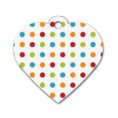 Polka-dots Dog Tag Heart (two Sides) by nateshop