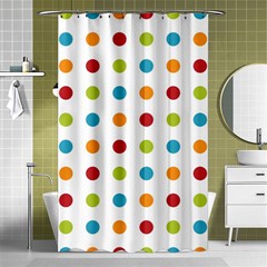 Polka-dots Shower Curtain 48  X 72  (small)  by nateshop