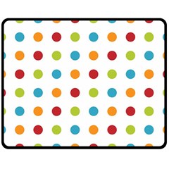 Polka-dots Double Sided Fleece Blanket (medium)  by nateshop