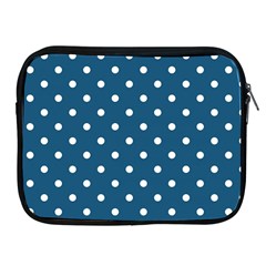 Polka-dots-blue White Apple Ipad 2/3/4 Zipper Cases by nateshop