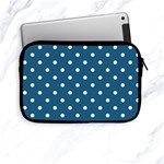 Polka-dots-blue White Apple iPad Mini Zipper Cases Front