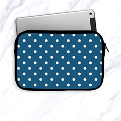 Polka-dots-blue White Apple Ipad Mini Zipper Cases by nateshop