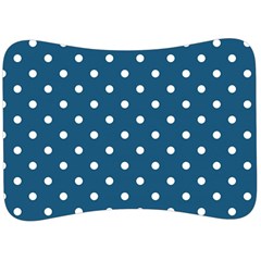 Polka-dots-blue White Velour Seat Head Rest Cushion by nateshop