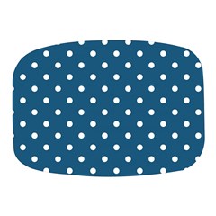 Polka-dots-blue White Mini Square Pill Box by nateshop