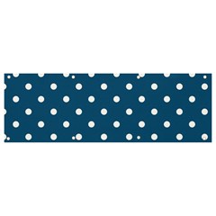 Polka-dots-blue White Banner And Sign 9  X 3  by nateshop