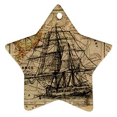 Ship Map Navigation Vintage Ornament (star) by Sapixe