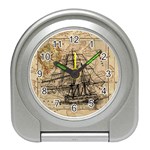 Ship Map Navigation Vintage Travel Alarm Clock Front