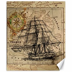 Ship Map Navigation Vintage Canvas 20  x 24 