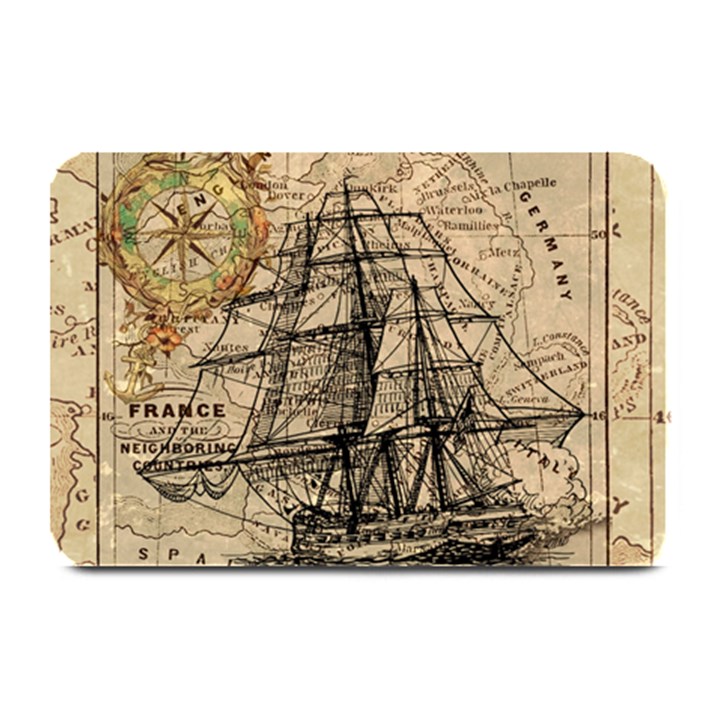 Ship Map Navigation Vintage Plate Mats