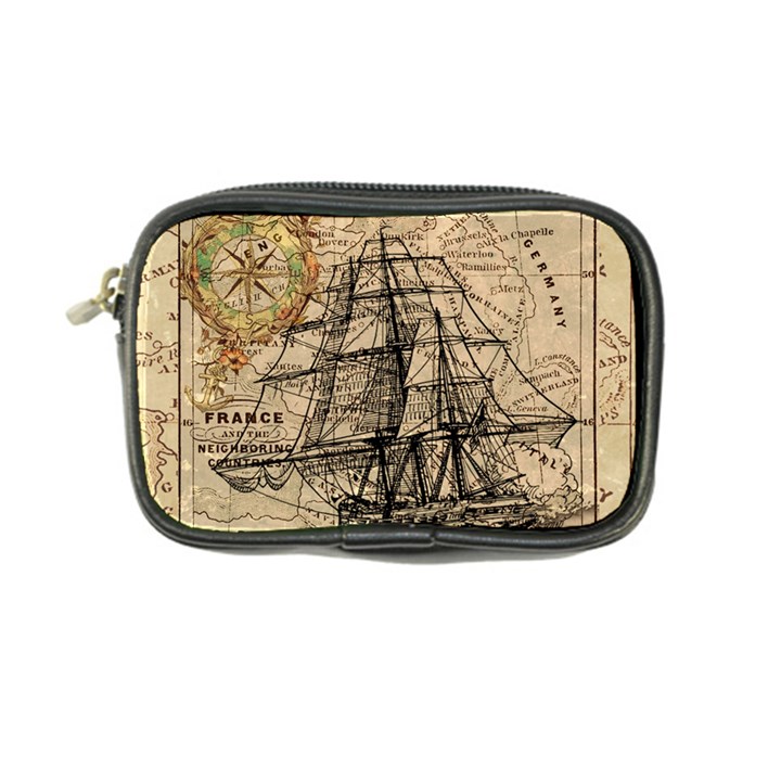 Ship Map Navigation Vintage Coin Purse