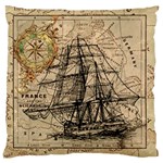 Ship Map Navigation Vintage Large Cushion Case (Two Sides) Front