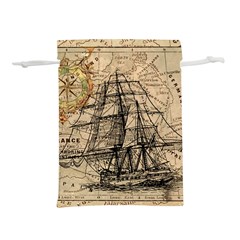 Ship Map Navigation Vintage Lightweight Drawstring Pouch (S)