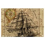 Ship Map Navigation Vintage Banner and Sign 6  x 4  Front