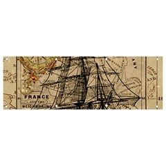 Ship Map Navigation Vintage Banner and Sign 9  x 3 