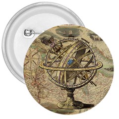 Map Compass Nautical Vintage 3  Buttons by Sapixe