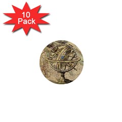 Map Compass Nautical Vintage 1  Mini Buttons (10 Pack)  by Sapixe