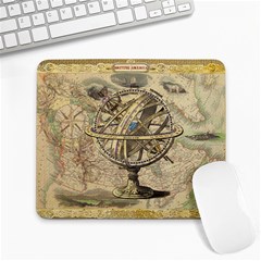 Map Compass Nautical Vintage Large Mousepads by Sapixe