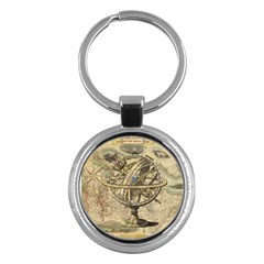 Map Compass Nautical Vintage Key Chain (round)