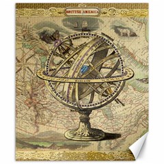 Map Compass Nautical Vintage Canvas 8  X 10  by Sapixe